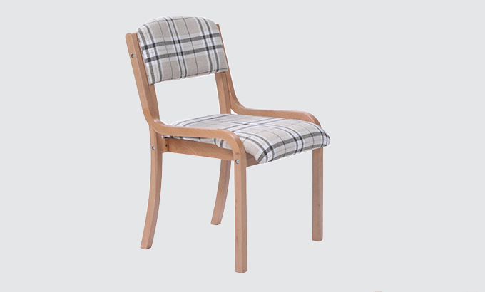 软包椅-休闲座椅-实木椅-软包-家具-椅子-餐椅-麻-橡胶木-软包-橡胶-海绵-木-实木-布-柚木色-灰色-靠背-缩略图