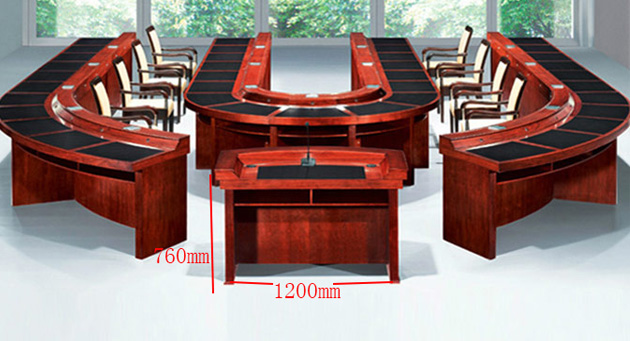 会议桌报告厅-报告厅会议桌尺寸会议桌-家具-板式-实木-合金-铝合金-红木纹-桌面-产品尺寸图