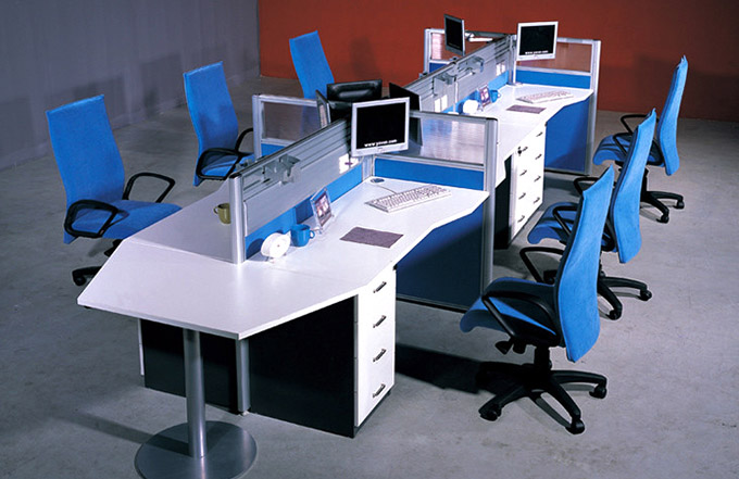 屏风办公桌-办公桌-工作位-卡位-办公卡位-办公工位-家具-卡位办公桌-办公桌隔断-板式-塑料-合金-铝合金-红色-蓝色-白色-桌面-屏风-储物柜-缩略图