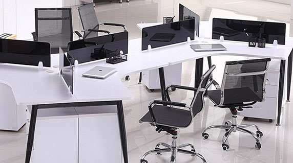 多边形办公桌—多边形办公桌定制—办公室多边形办公桌细节图