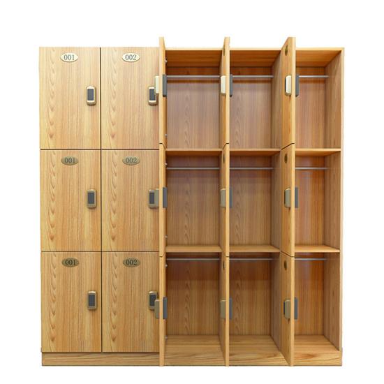 辦公室木質更衣柜存包柜 員工更衣柜方格儲物柜