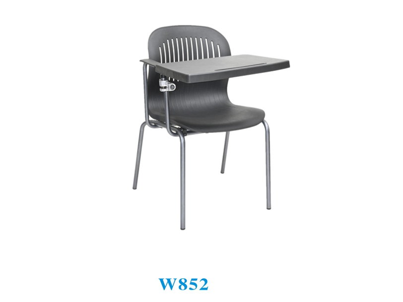 金皇培训机构会议室椅子 W852金皇带写字板培训椅四脚椅