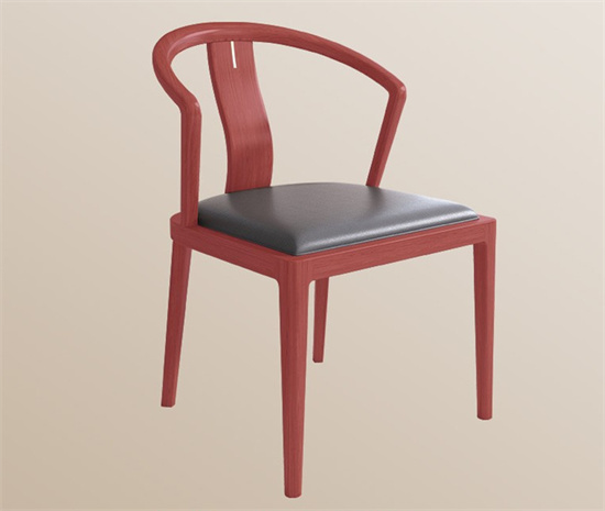 西餐厅牛角椅软包实木椅 茶餐厅餐椅牛角椅靠背椅缩略图