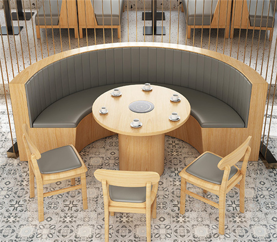 火锅店中餐厅弧形卡座沙发 音乐主题餐厅弧形卡座沙发缩略图