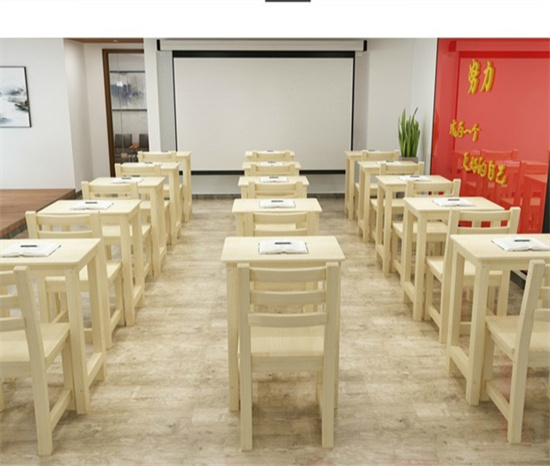 小學生課桌單人雙人 實木課桌可定制