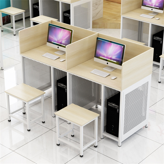 學校計算機房電腦桌 雙人計算機房學生桌1600mm
