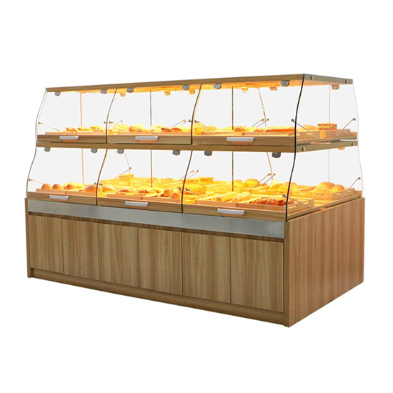 面包店面包柜玻璃展示柜 面包房展示柜中�u柜