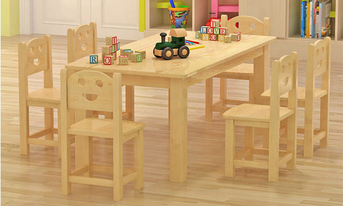 幼兒園木質桌椅-幼兒園教室桌椅