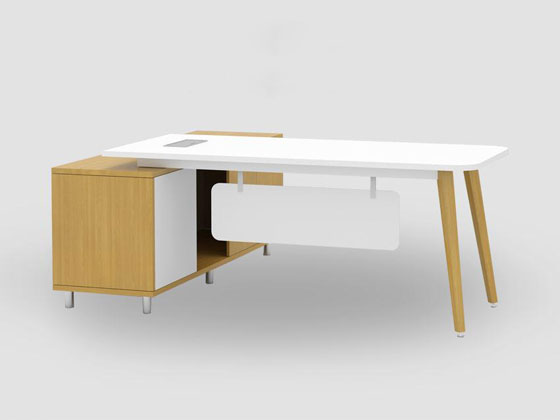 现代简约办公桌 板式办公桌椅组合细节图