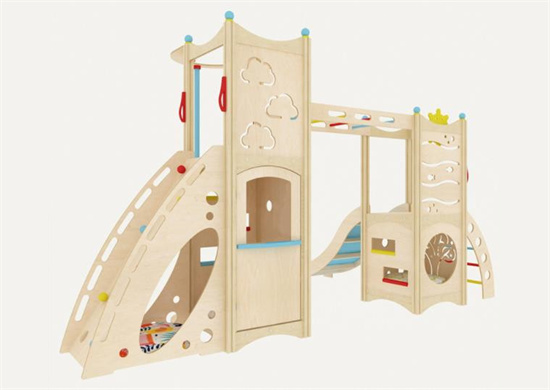 幼兒園兒童滑梯木質 幼兒園室內滑滑梯小型游樂園