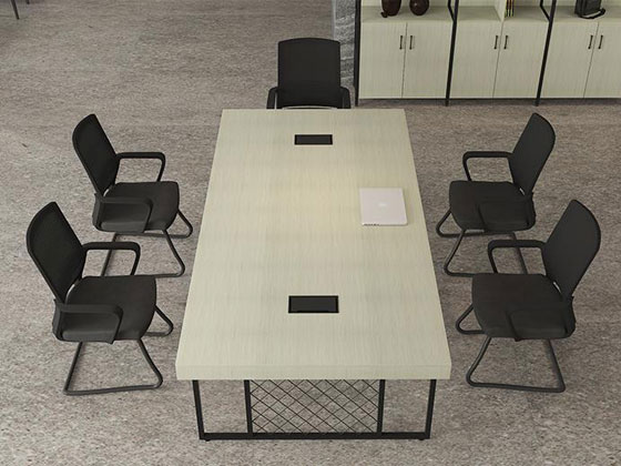 简易板式大小型会议桌椅 简约现代长条桌细节图