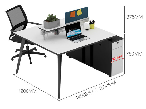 人工智能公司办公桌屏风上带置物架 智能科技公司办公桌屏风置物台屏风办公桌-板材-防火板-三聚氰胺板-白色-密码锁-产品尺寸图