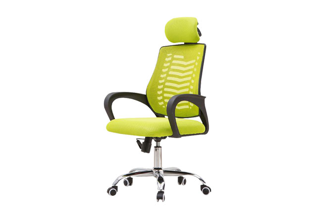 透氣網布轉椅 簡約綠色會議椅