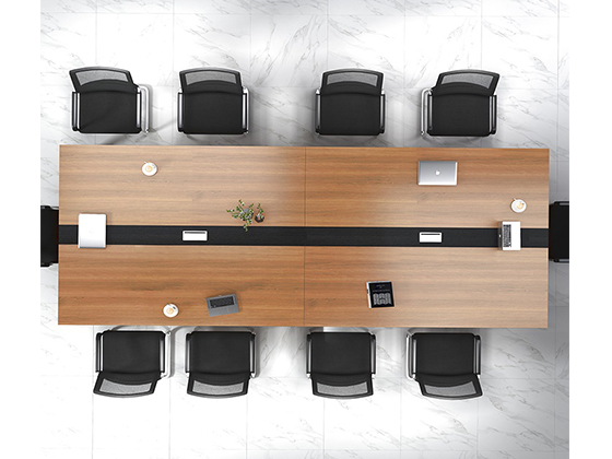 办公会议一体桌_办公桌会议桌一体细节图