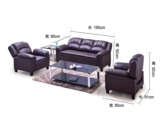 上海高端沙发 欧式沙发 总裁办公室沙发 WSF002商务沙发-接待沙发-等候沙发-沙发-休闲沙发-家具-洽谈沙发-软包-牛皮-皮-木-海绵-实木-棕色-扶手-靠背-产品尺寸图