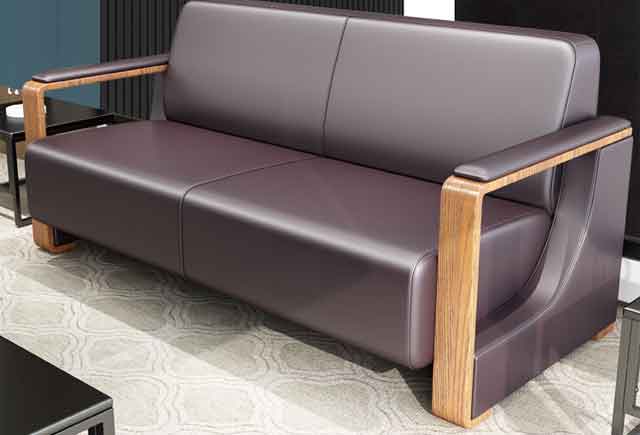 棕色真皮沙發 總裁辦公室沙發 1+2+3組合沙發