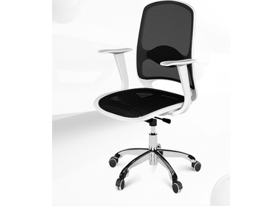 彩色办公室座椅-职员椅-弓形椅细节图