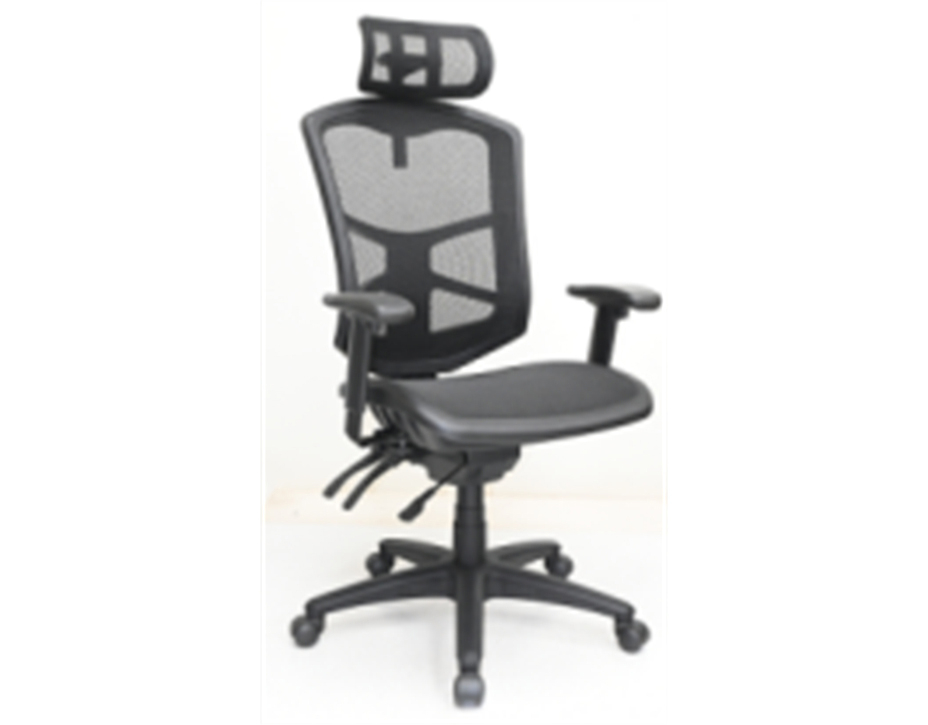 网布人体办公室座椅带头枕  W90CH多档位调节创意人体办公椅