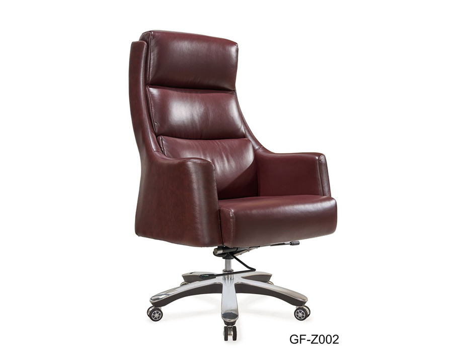 销售型公司老板椅真皮转椅 Z002电话销售公司办公高背转椅