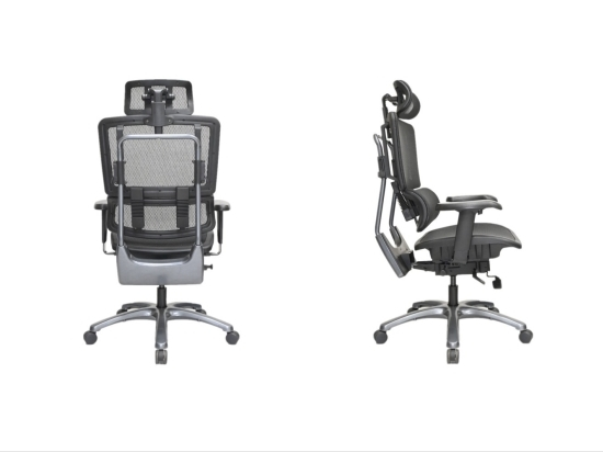 分段式程序员椅子工学椅背支撑架 W91H程序员办公人体工程学椅子自由调节