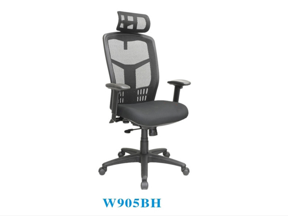 带头枕公司人体工学椅 W905BH公司办公人体工程学椅子可调节