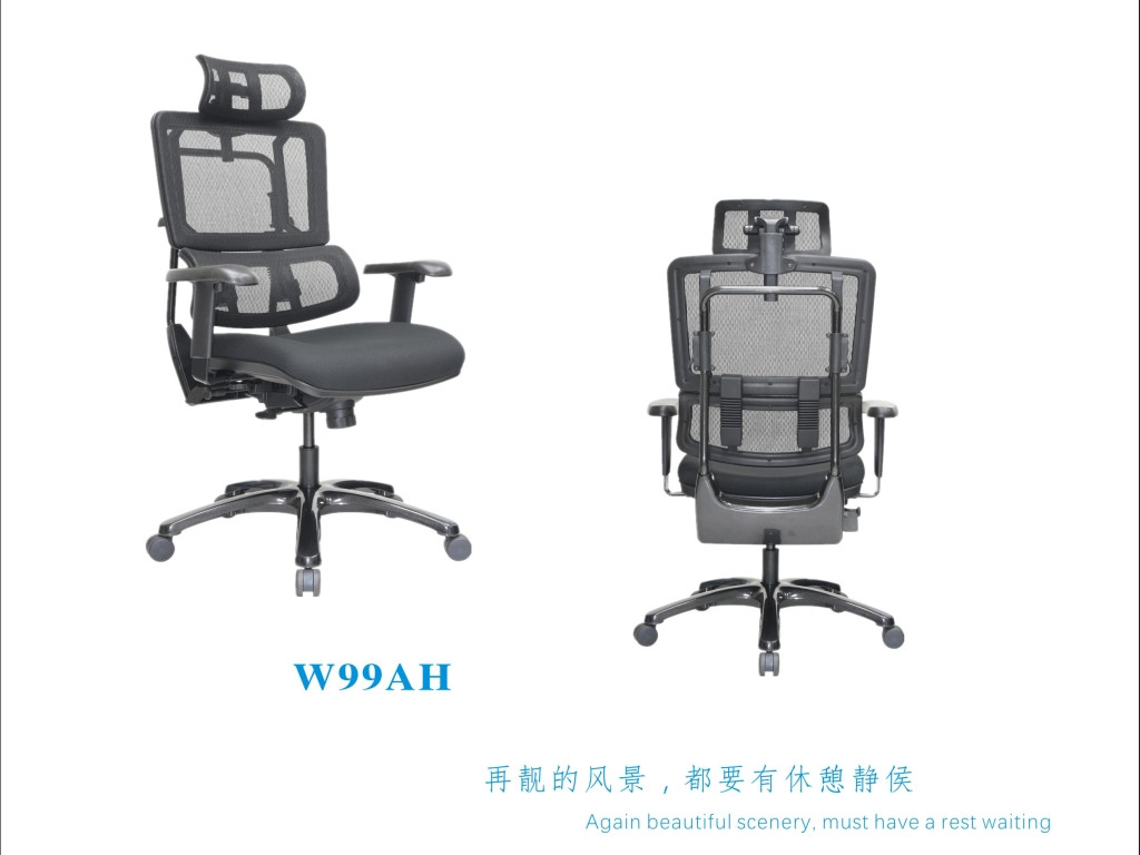互联网公司人体工程办公转椅 W99AH透气网布升降办公转椅可调节