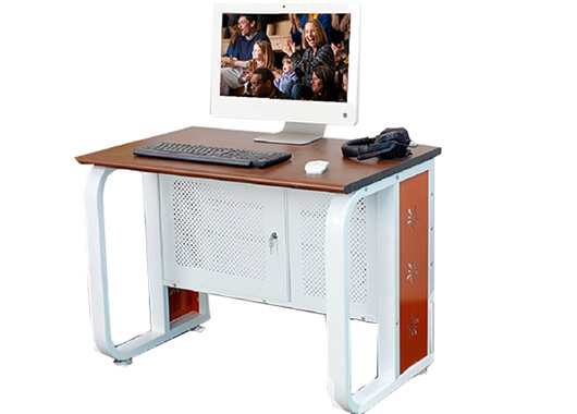 钢架电脑桌 独立式网吧电脑桌