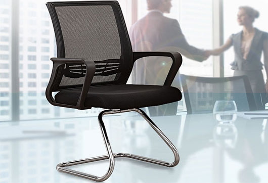 电脑椅 家用弓形办公椅 会议椅 培训椅 麻将椅 网布椅子  2017新品  HYY170424